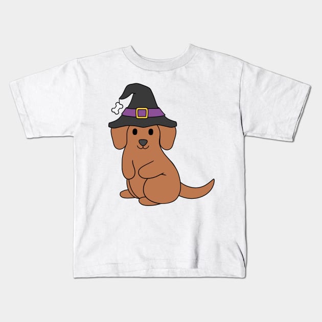 Halloween Dachshund Kids T-Shirt by BiscuitSnack